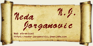 Neda Jorganović vizit kartica